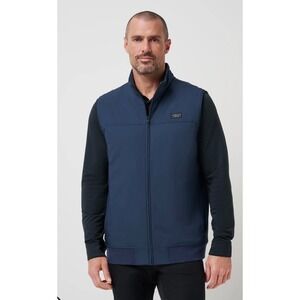 Men's navy blue‎ TravisMathew Interlude golf vest jacket XL lightweight zip up